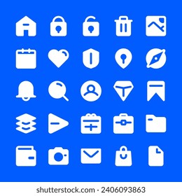 Basic UI icon set vector