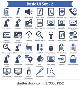 Basic Ui Icons - Blue series (Set 2)