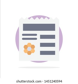 Basic, Ui, Manu, Document Abstract Circle Background Flat color Icon