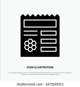 Basic, Ui, Manu, Document solid Glyph Icon vector