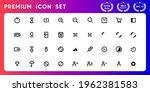 Basic UI modern line icon vector set.