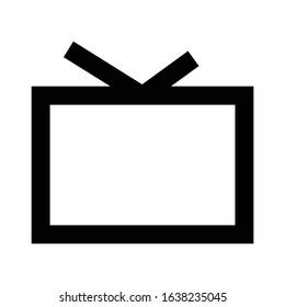 Basic UI Pixel Perfect Line Icons Pack Television Icon