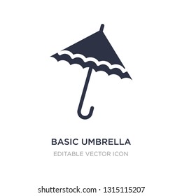 basic umbrella icon on white background. Simple element illustration from Weather concept. basic umbrella icon symbol design.