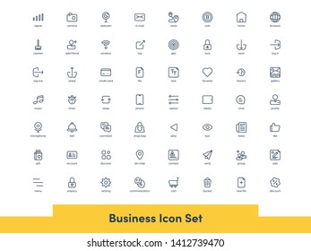 Basic User Interface Icon Set with Minimalist Style