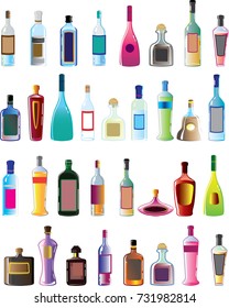 Basic vector alcohol bottles 
