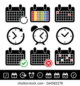 basic vector calendar icon event add delete progress 