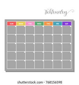basic vector calendar icon memory month and event time 