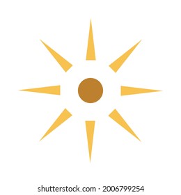 A basic vector compass with North, South, East and West indicated.