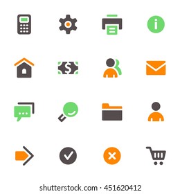Basic vector mobile icons. Web infographics symbols.