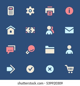 Basic vector mobile icons. Web infographics symbols.