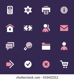 Basic vector mobile icons. Web infographics symbols.