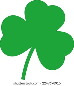 A basic vector silhouette of a Clover (Shamrock) with simplified point structure for optimal usage and editing.