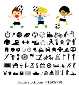 basic vector sports icon set  