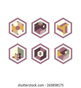 Basic Vector Sports Icons on White Background