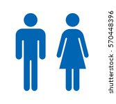 Basic vector symbols representing a man and a woman. This set of icons can be used as washroom signs.