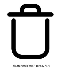 Basic Vector Trash Icon Outline