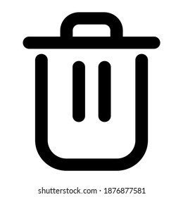 Basic Vector Trash Icon Outline