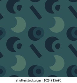 Basic vivid shapes seamless pattern. For print, fashion design, wrapping, wallpaper