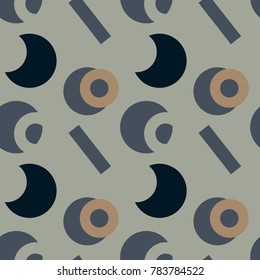 Basic vivid shapes seamless pattern. For print, fashion design, wrapping, wallpaper