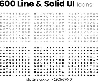 Basic web and app ui icon set
