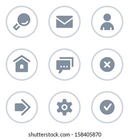 Basic web icons, circle line series