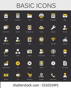 Basic Web Icons. Modern Vector Pictograms