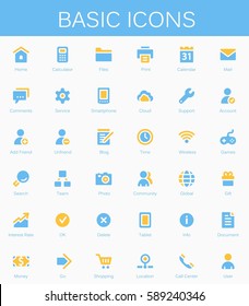 Basic Web Icons. Modern Vector Pictograms