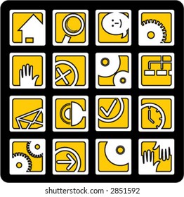 Basic web icons set. Vector