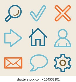 Basic web icons, vintage series
