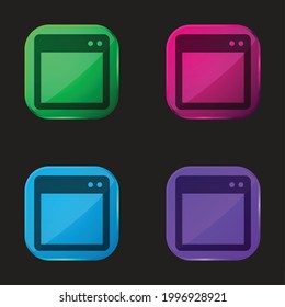 Basic Window Appearance four color glass button icon