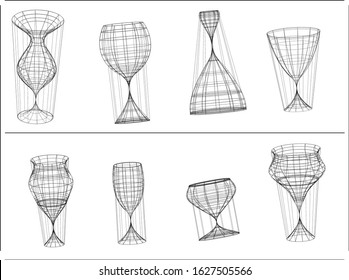 Basic wireframe object 3D design