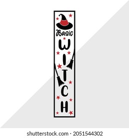  Basic Witch halloween Sign, Holiday Printable Vector Illustration