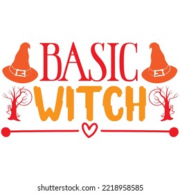 Basic Witch T-shirt Design Vector File.