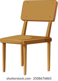 A basic wooden chair with four legs