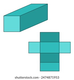 The basics of block forming in the mathematics lesson of the geometry section. Lessons. School. Math. Geometric. 