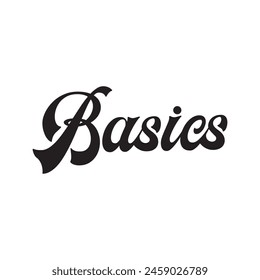 basics text on white background.