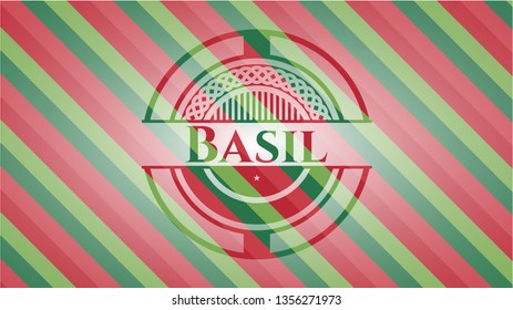 Basil christmas badge background.
