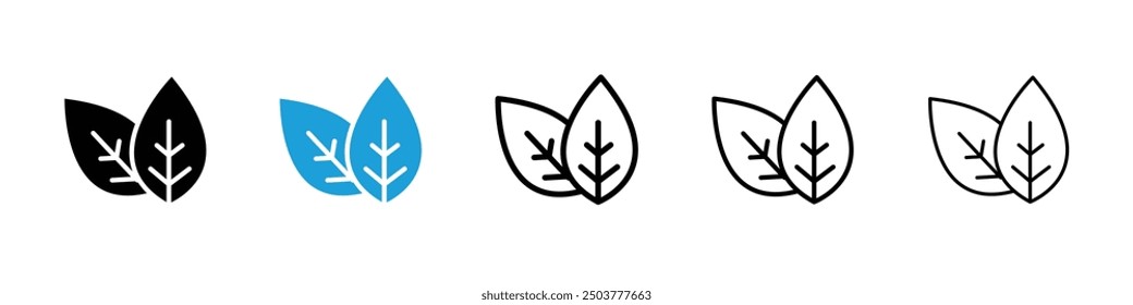 Basil icon in black and blue colors
