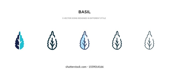 basil icon in different style vector illustration. two colored and black basil vector icons designed in filled, outline, line and stroke style can be used for web, mobile, ui