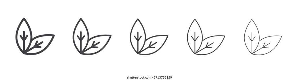 Icono de albahaca en el concepto de trazos lineales