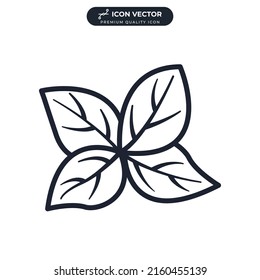basil icon symbol template for graphic and web design collection logo vector illustration