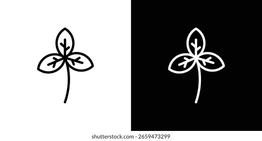 Basil icon for website, vector design template elegant style