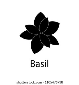 basil illustration. Element of plant icon for mobile concept and web apps. Detailed basil illustration can be used for web and mobile on white background