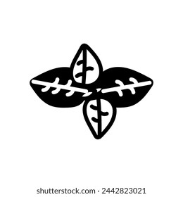 Basil Leaf icon in vector. Logotype

