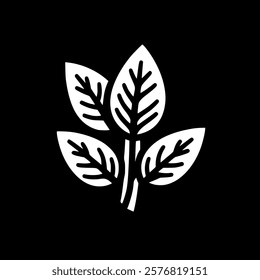 Basil leaves line icon. linear style sign for mobile concept and web sign, symbol, vector, art