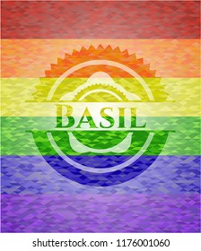 Basil lgbt colors emblem 