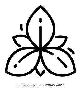 Basil Simple Line Icon Logo Symbol