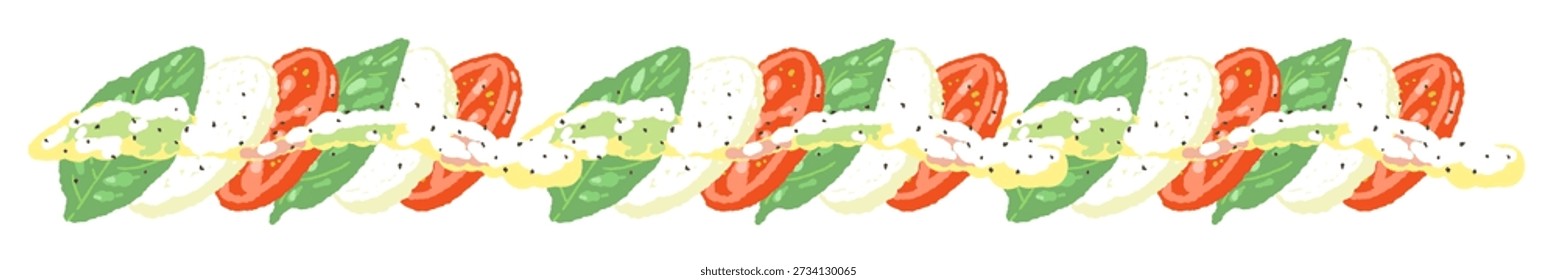 Divisor de línea de albahaca y tomate (denso)