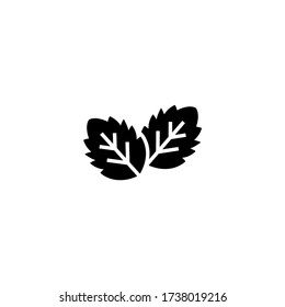 Basil vector icon in black solid flat design icon isolated on white background