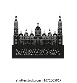 Basilica del Pilar cathedral in Zaragoza city Spain